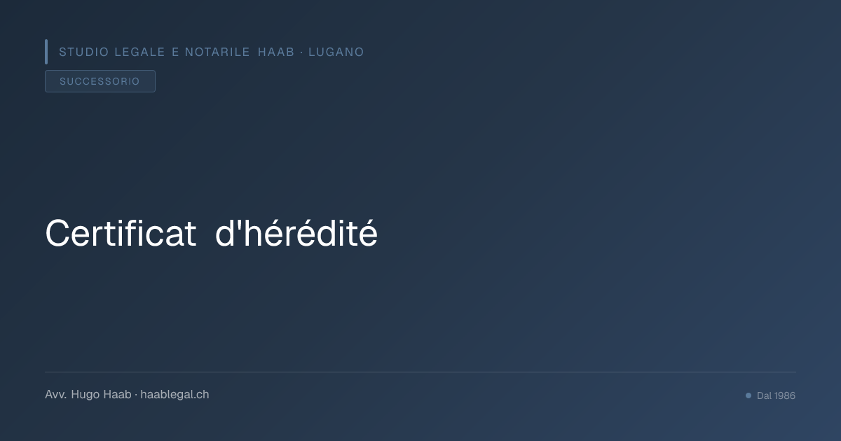 Certificat d'hérédité